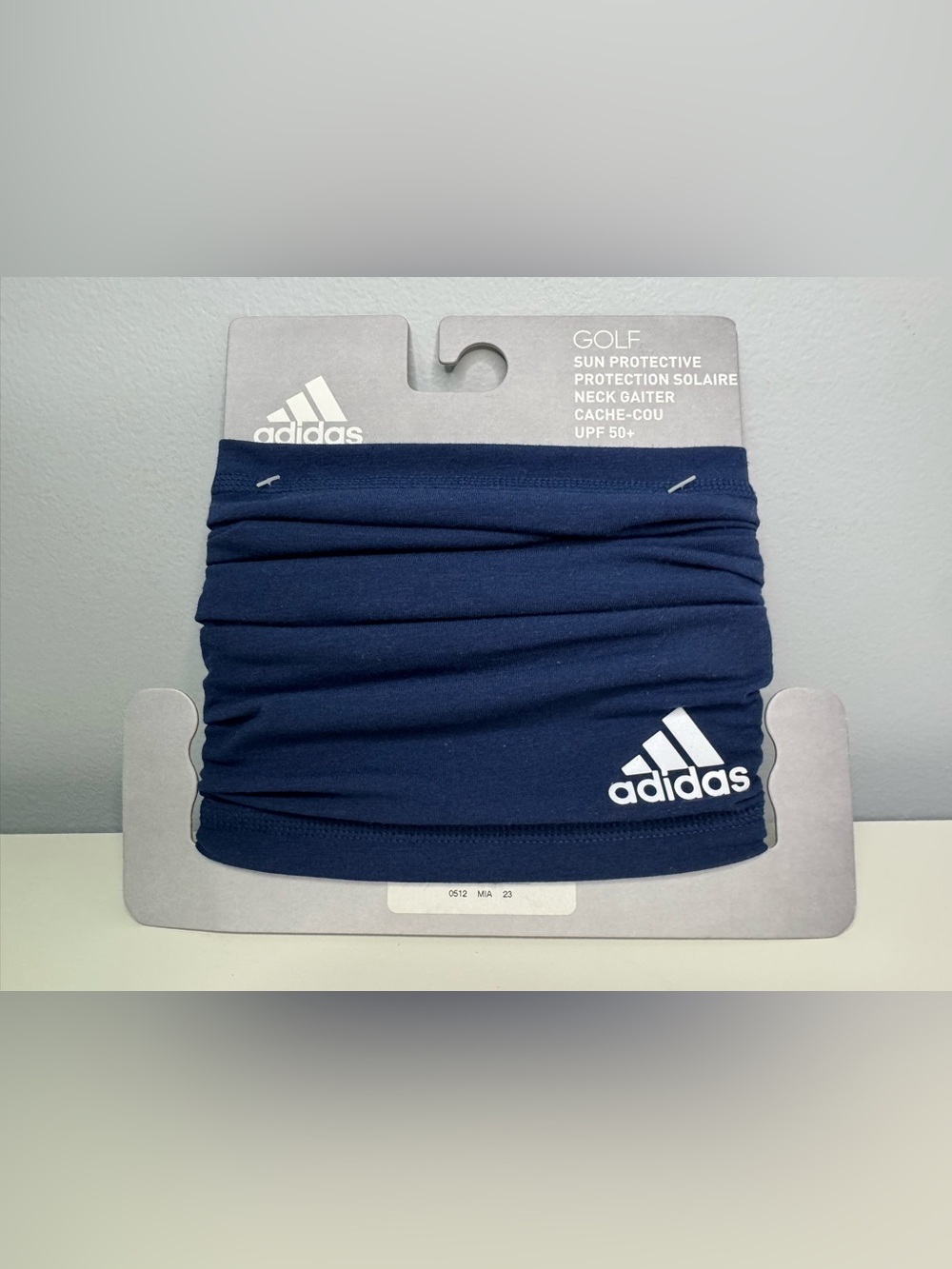 adidas Navy Sun Protective Neck Gaiter - UPF 50+